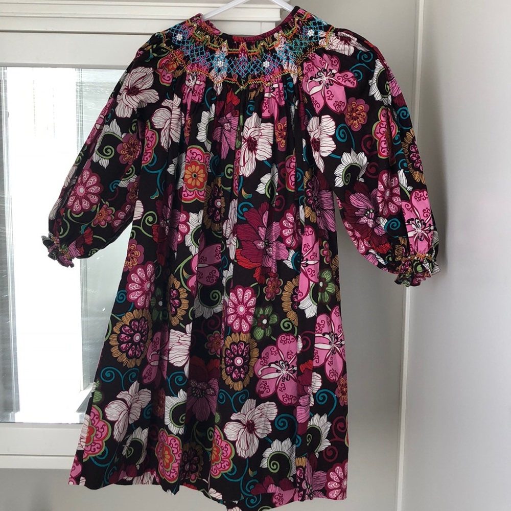 2T mom and me smocked pearl dress